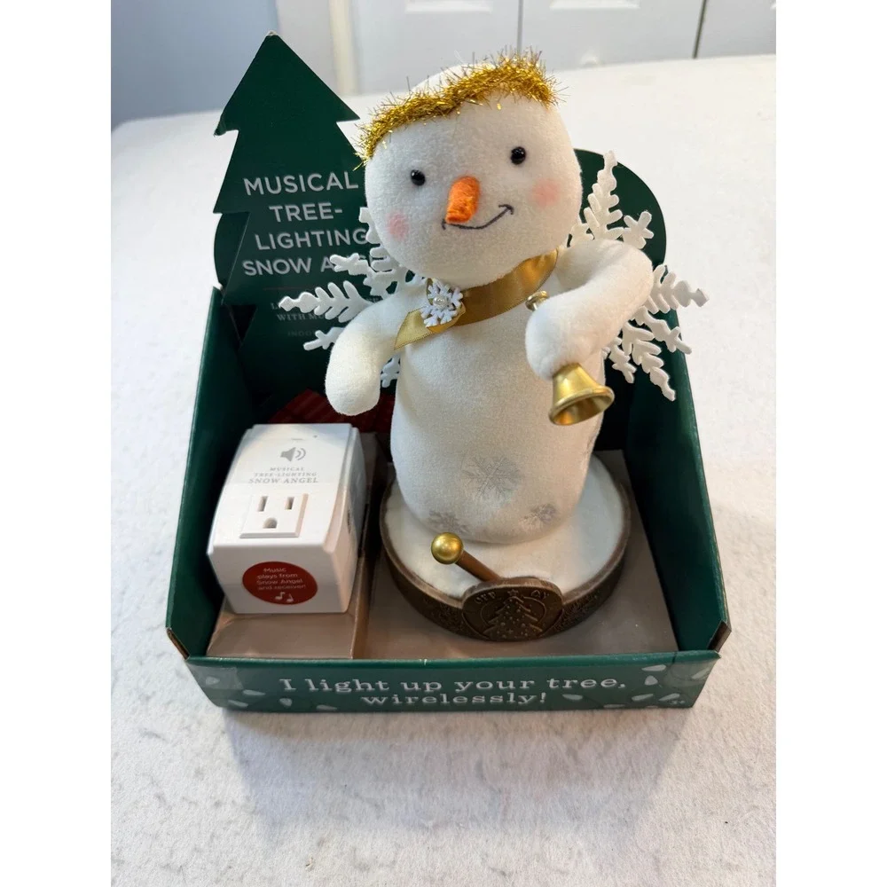 Hallmark Musical Tree Lighting Snow Angel Wireless Christmas Light Switch New